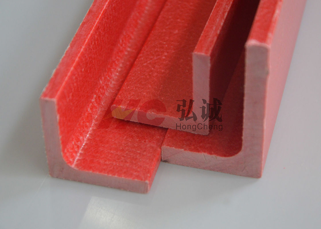 L rojo haces estructurales de la fibra de vidrio del ángulo con el centro de la prueba del IEC certificado