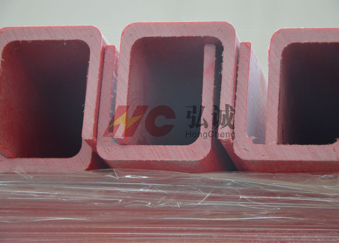 Puente de cable rojo de las formas estructurales de la fibra de vidrio de Pultruded no que se agrieta