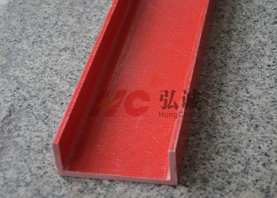 Formas estructurales de la fibra de vidrio de Pultruded, dispositivo de distribución de la forma de U especial