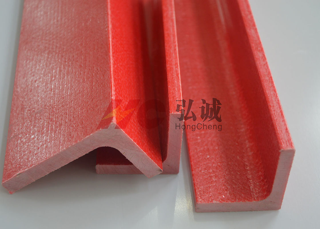 L rojo haces estructurales de la fibra de vidrio del ángulo con el centro de la prueba del IEC certificado